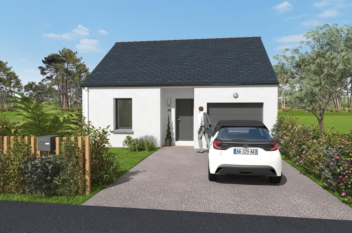 Plain-pied 90m² 3 chambres Garage RE2020